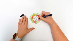 Spring vibes – Watercolor-Tipp: Maskieren mit Etikettenpapier