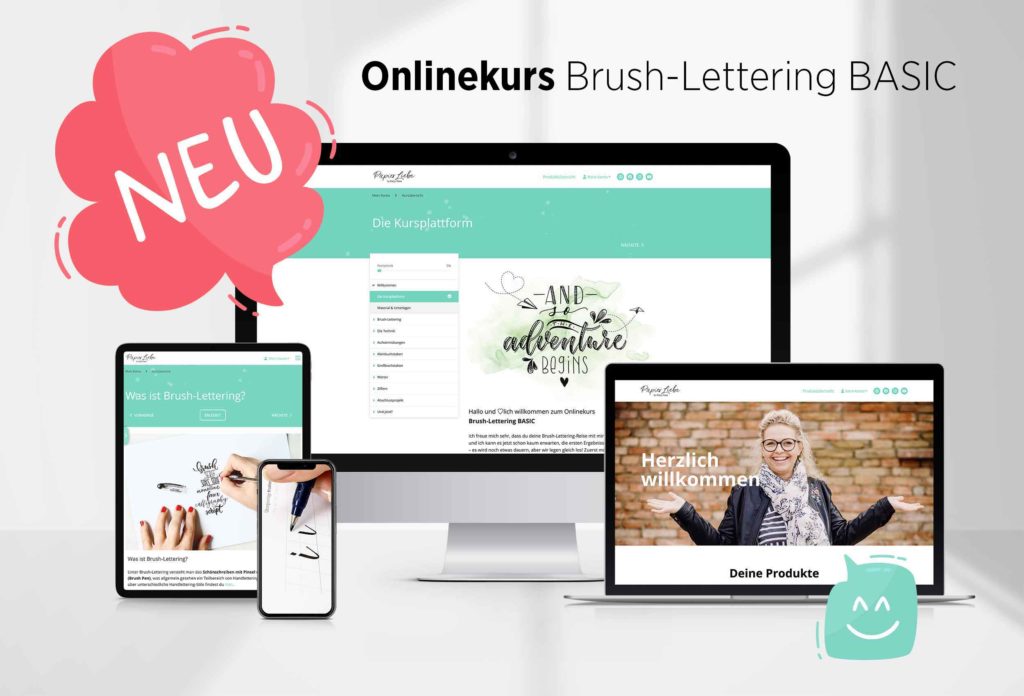 Onlinekurs Brush-Lettering BASIC mit Katja Haas PapierLiebe