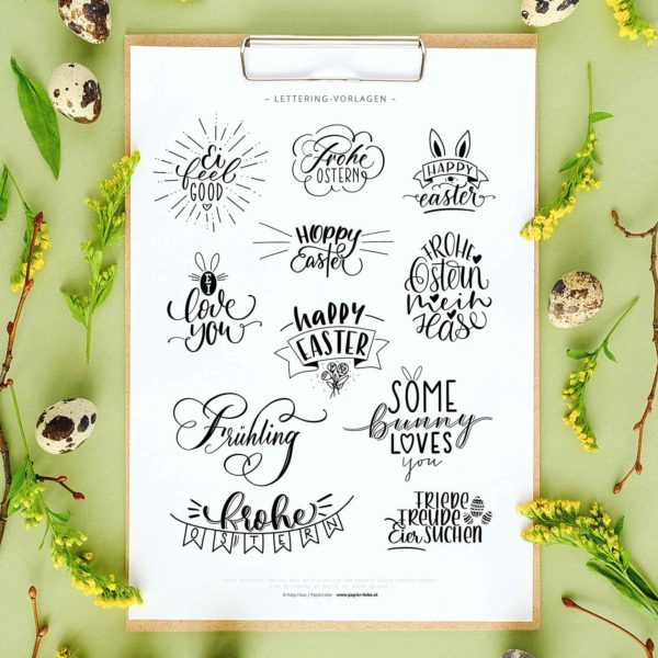 Handlettering-Vorlagen für Ostern