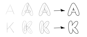 Bubble-Lettering-Aufbau