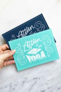 Lettern ist das neue Yoga