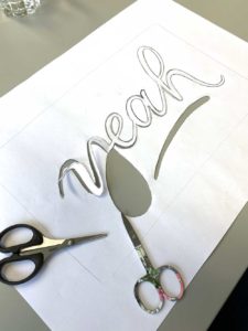 Siebdruck mit Papier-Schablone