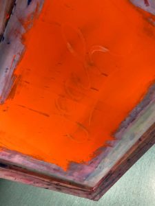 Siebdruck mit Papier-Schablone
