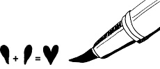 Brush-Pen-Herz