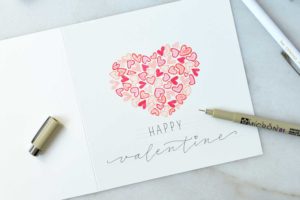 Valentinsherz mit Aquarell-Effekt