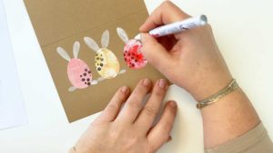 Osterkarte gestalten mit Gelli Print