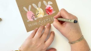 Osterkarte gestalten mit Gelli Print