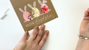Osterkarte gestalten mit Gelli Print