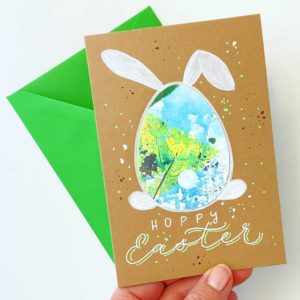 Osterkarte gestalten mit Gelli Print