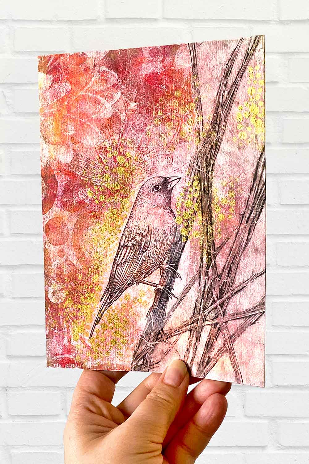 Vogel Collage Mixed-Media