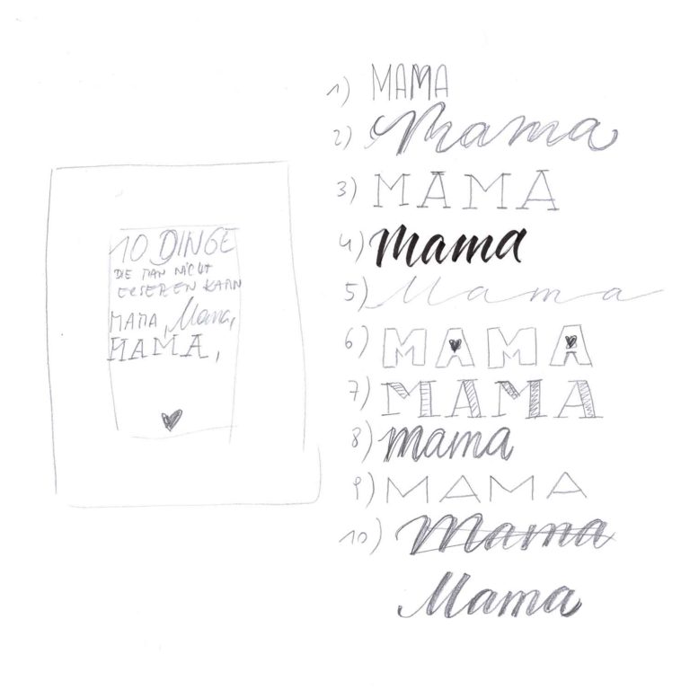 HandletteringSpruch für Muttertag Katja Haas PapierLiebe