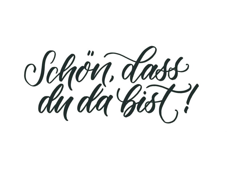 Schön Dass Du Da Bist Bilder Onlinekurs Handlettering BASIC - Katja Haas | PapierLiebe