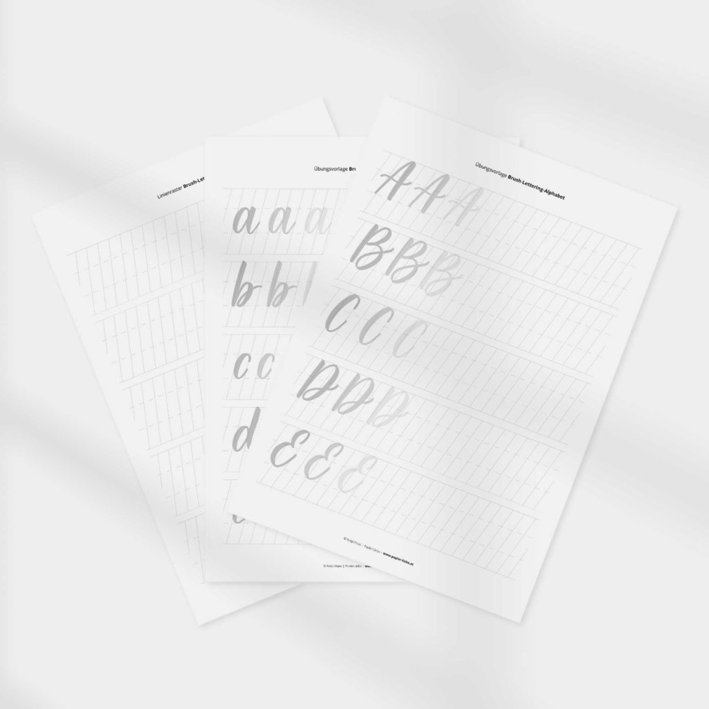 Übungsvorlagen Brush-Lettering