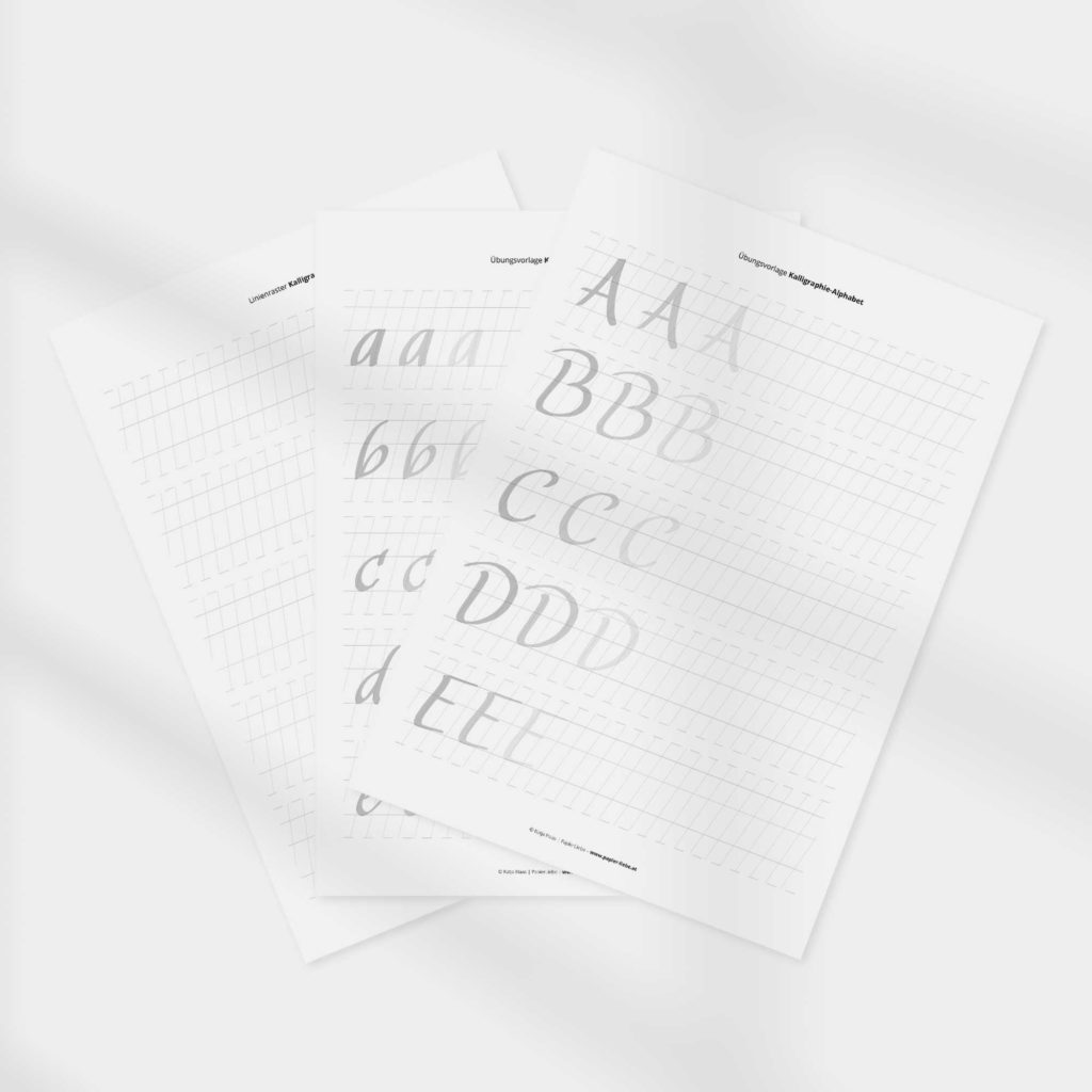 Übungsvorlagen Kalligrafie