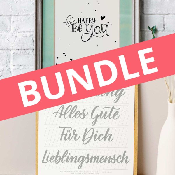 Onlinekurs-Bundle Handlettering BASIC + Brush-Lettering BASIC