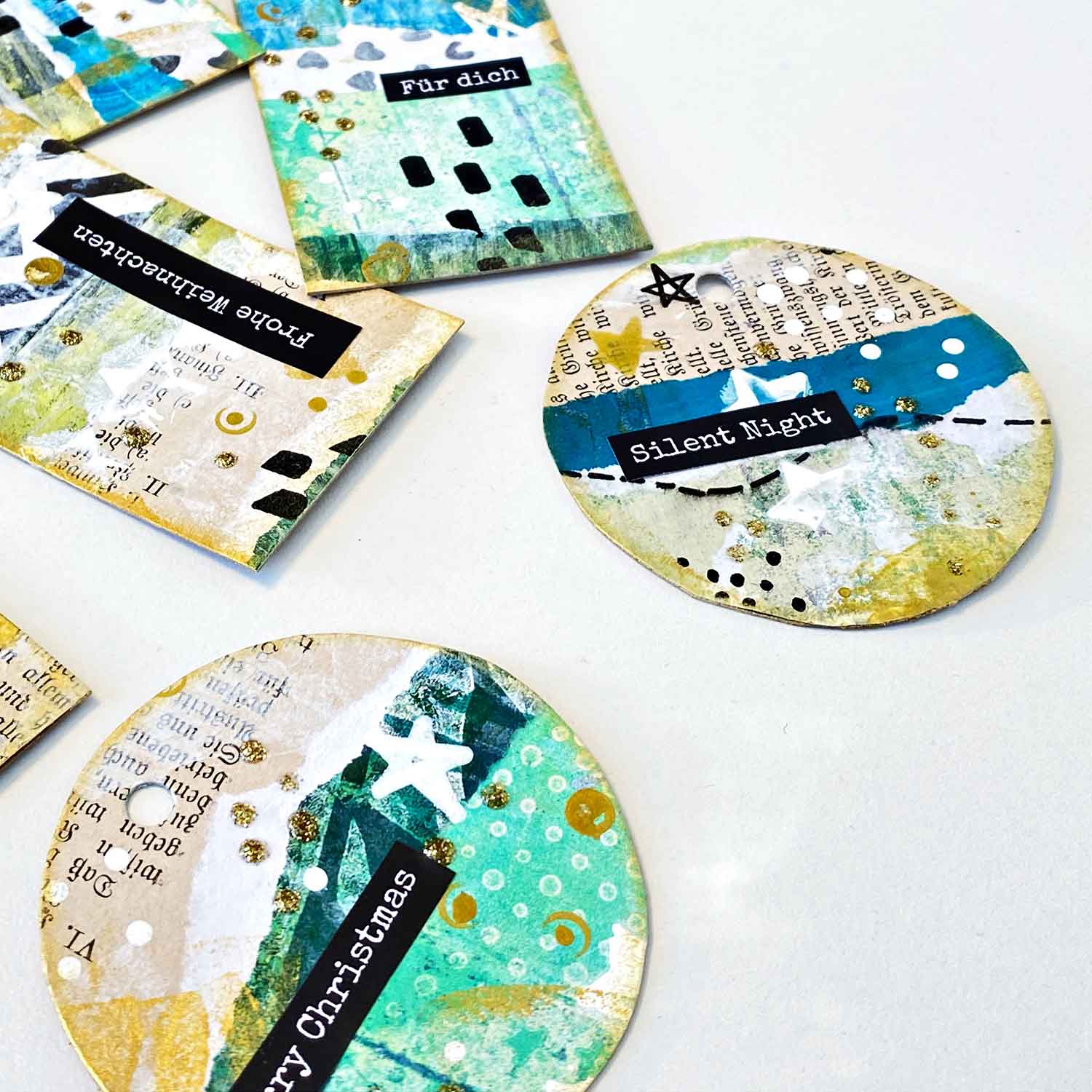 Collage Ge Mixed-Media-Collage „XMAS-Edition“ – Der Minikurs - Katja Haas ...