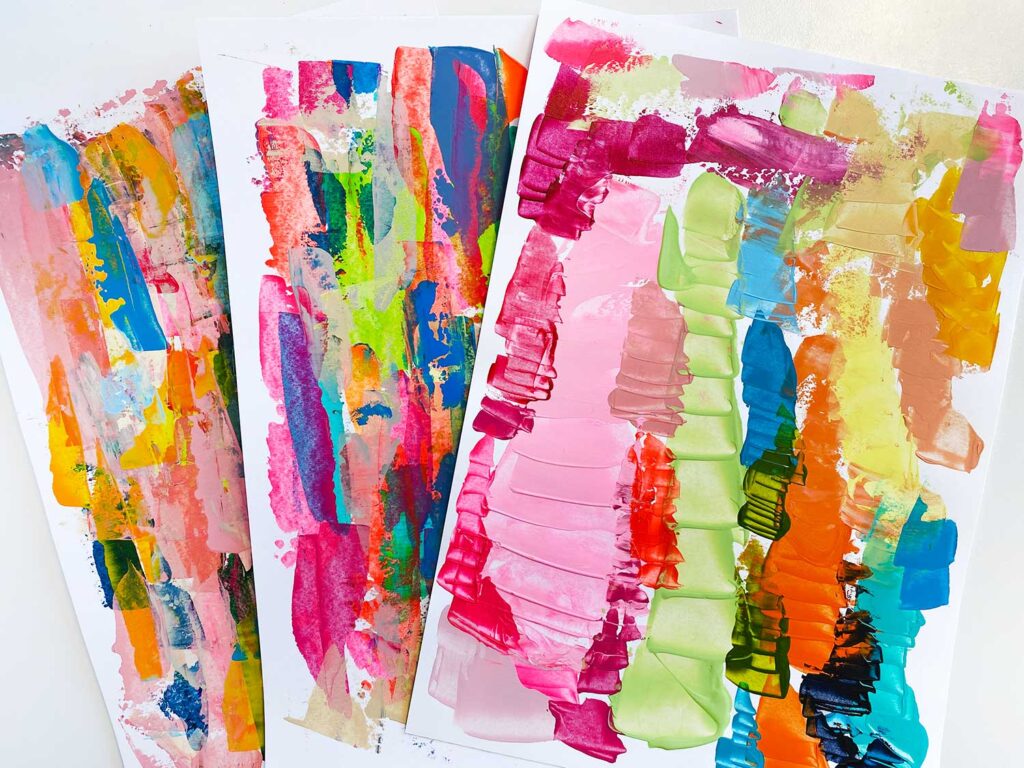 Acryfarben Spachtel-Experiment