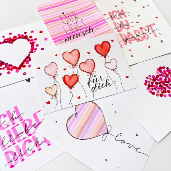 Valentinstag-Karte selber gestalten mit einfachen Effekten
