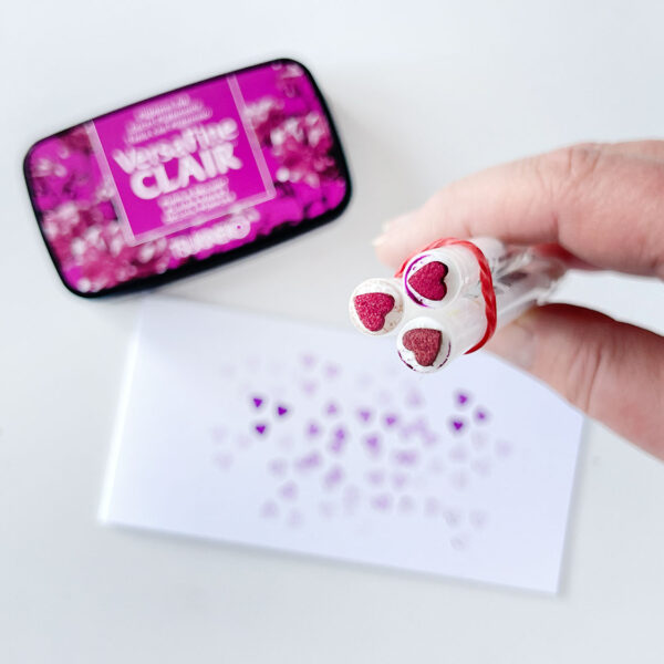 DIY Mini-Herz-Stempel aus Moosgummi