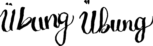 Übung mit links – Brushlettering