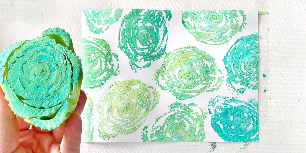 Stempeldruck mit Obst und Gemüse Papierkunst Katja Haas | Papierliebe