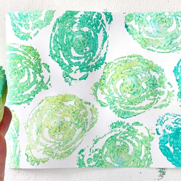 Stempeldruck mit Obst und Gemüse Papierkunst Katja Haas | Papierliebe