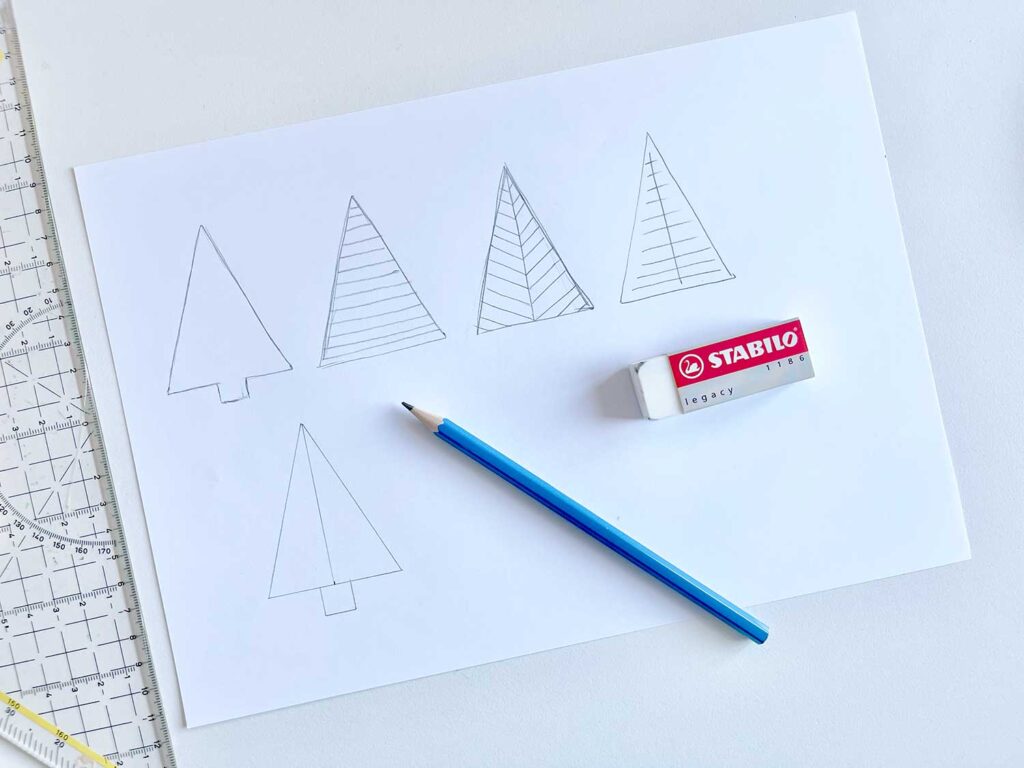 Stempel schnitzen Anleitung für Weihnachten