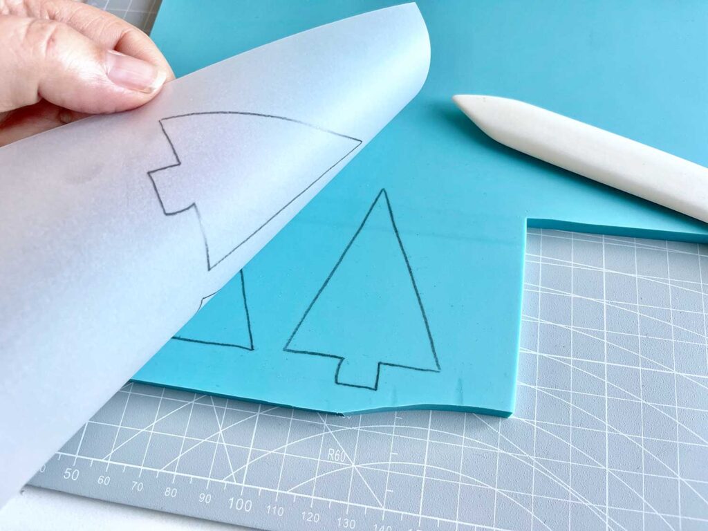 Stempel schnitzen Anleitung für Weihnachten