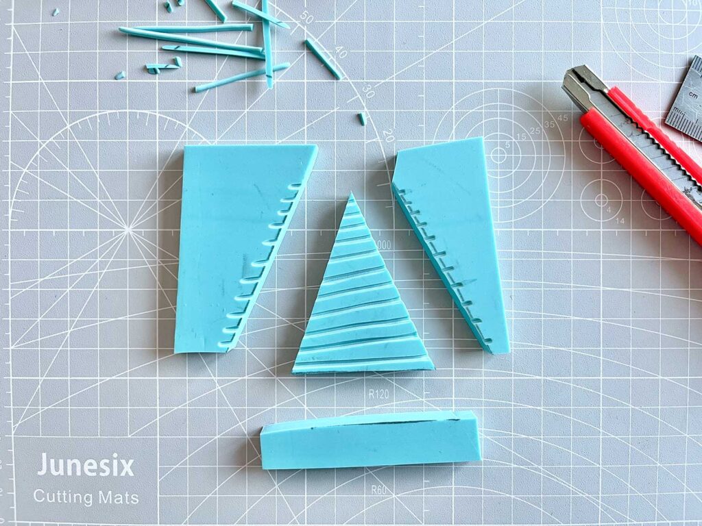 Stempel schnitzen Anleitung für Weihnachten