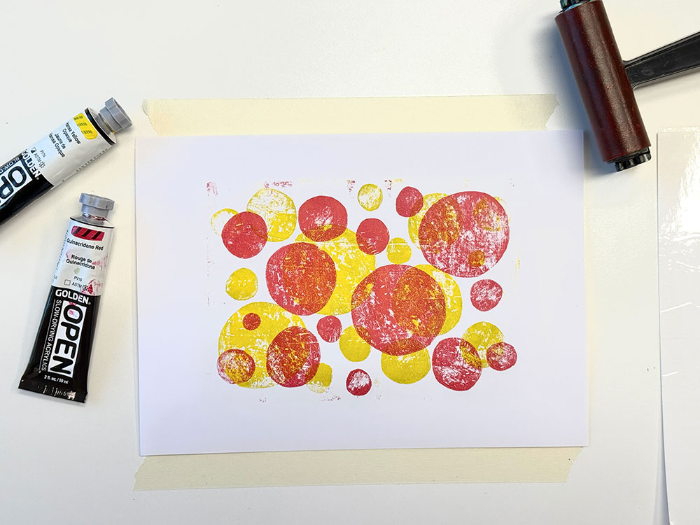 Collagrafie – zweifarbig überdrucken