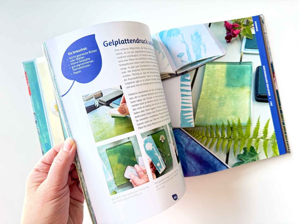 Bunte Blätter – Pflanzendruck auf Stoff und Papier