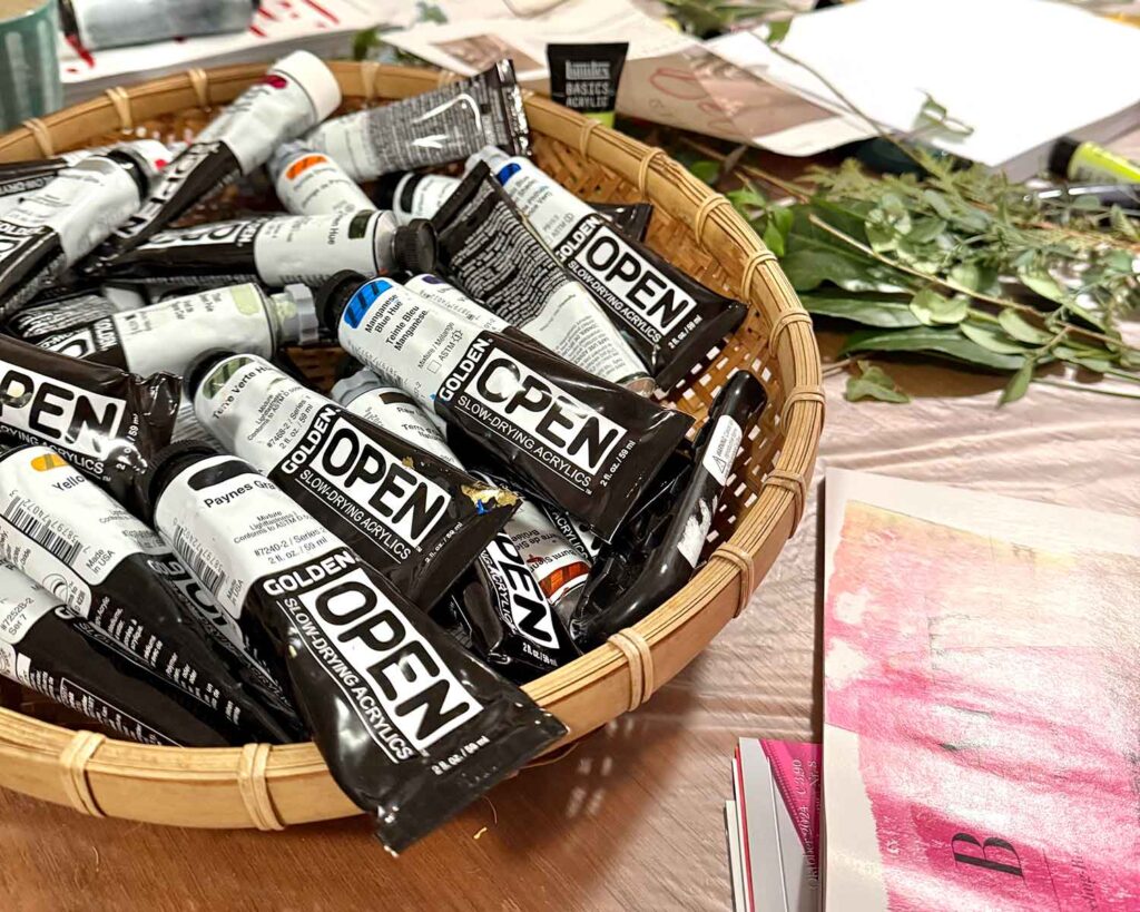 Golden Open Acrylfarben für Gelli Print