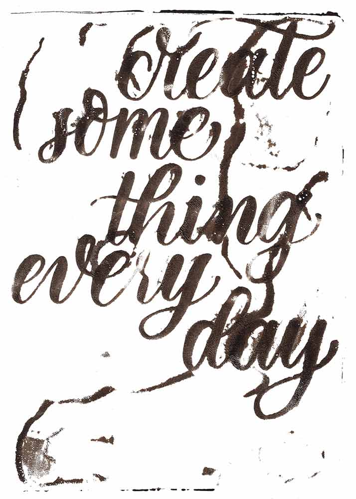 Gelli Print Anleitung – Transferdruck mit Handlettering-Spruch