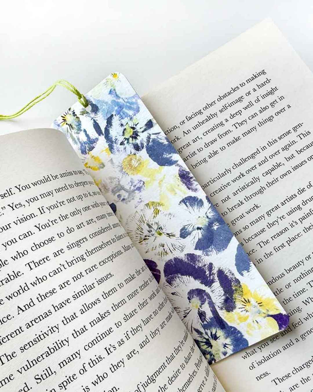 Blumendruck-Lesezeichen