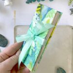 Gelli-Print-Leporello mit Pflanzendruck