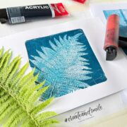 Pflanzendruck mit der Gelplatte – Gelli Print mit Blättern & Gräsern