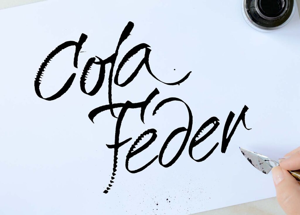 Cola Feder selber bauen für Kalligrafie