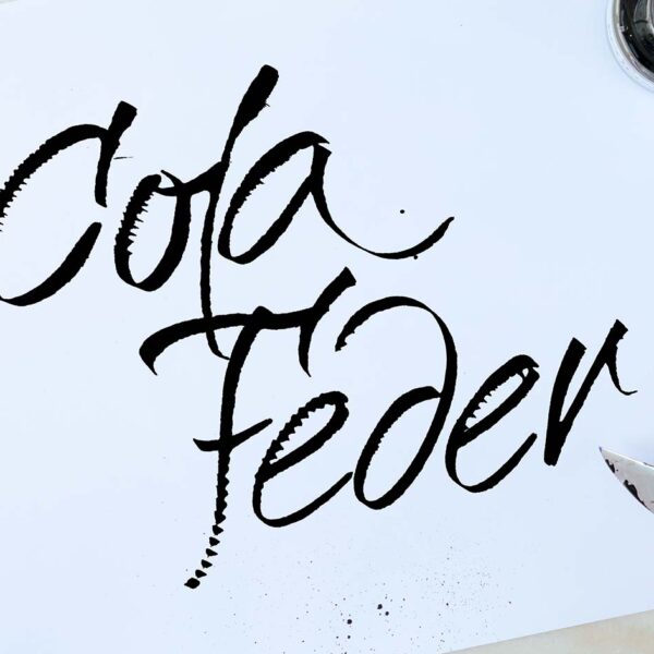 Cola Feder selber bauen für Kalligrafie