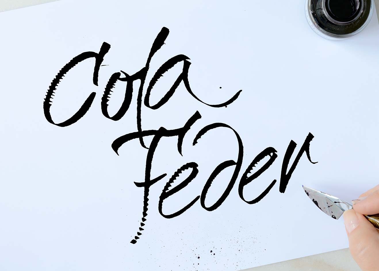 Cola Feder selber bauen für Kalligrafie