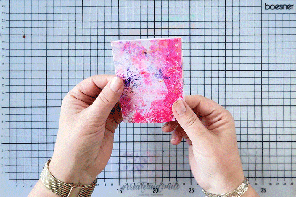 Zine aus Gelli Print gefaltet