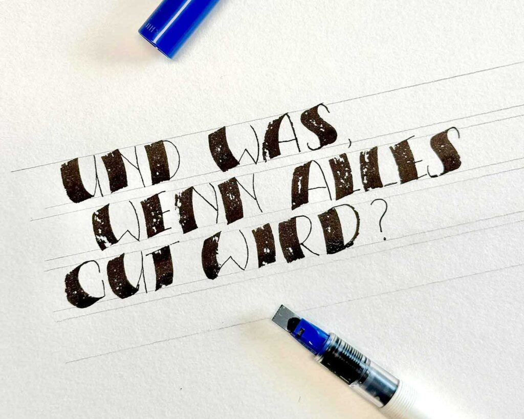 Coco-Schriftart geschrieben mit Pilot Parallel Pen