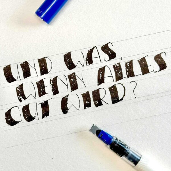 Coco-Schriftart geschrieben mit Pilot Parallel Pen